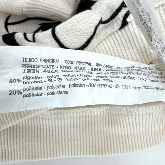 Zara x Disney Mickey Minnie Velvet Graphic Cream Sweatshirt 9-12 Months - Picture 4 of 6